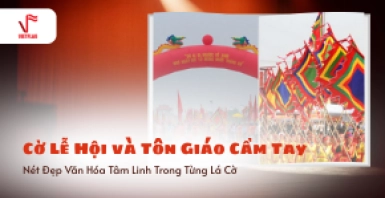cờ lễ hội và tôn giáo cầm tay