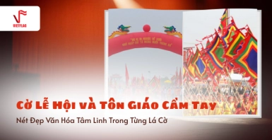 cờ lễ hội và tôn giáo cầm tay