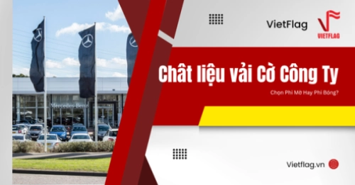 chất liệu may cờ công ty