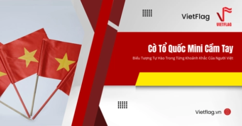 cờ tổ quốc mini cầm tay