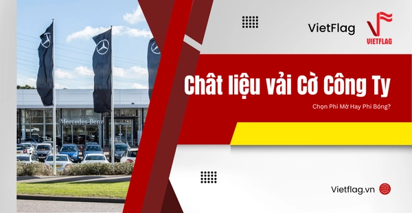 chất liệu may cờ công ty