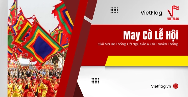 may cờ lễ hội