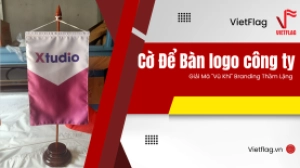 Cờ Để Bàn Logo Công Ty